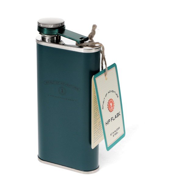 Sticlă de buzunar albastru-verde din oțel inoxidabil 250 ml Spirit of Adventure – Rex London-image-2