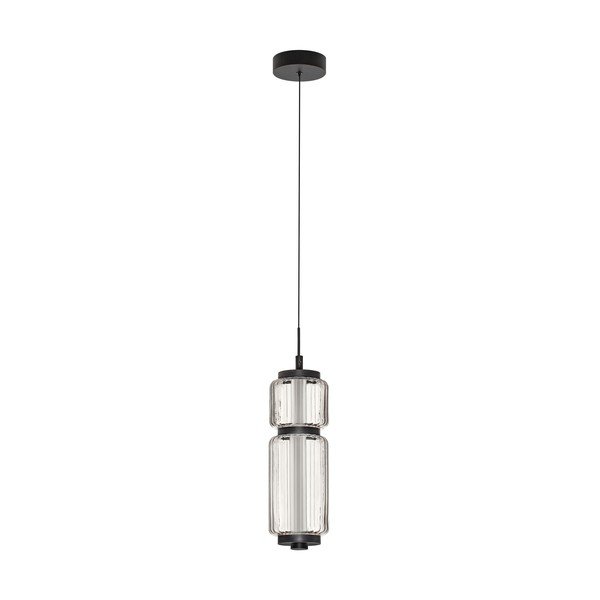 Lustră negru-mat LED din sticlă ø 12 cm Liesa – Nova Luce