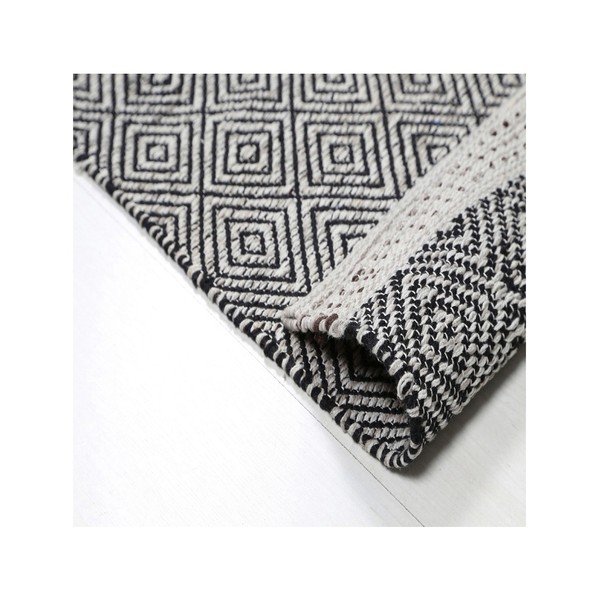 Covor traversă din bumbac țesut manual, Webtappeti Rhombus, 55 x 170 cm-image-2