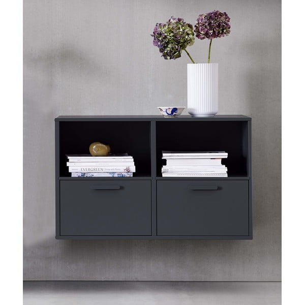 Comodă suspendată cu 2 uși Keep by Hammel, negru-image-1