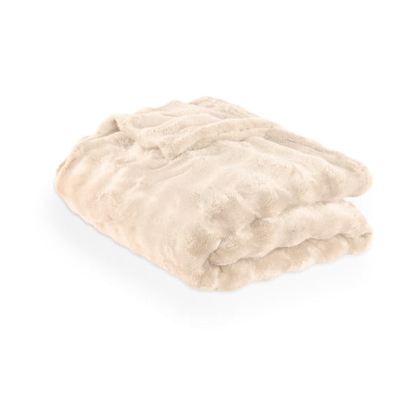 Pătură fildeș din micropluș/cocolino 150x200 cm Wave – Tiseco Home Studio