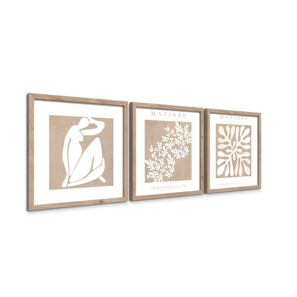 Tablouri 3 buc. 30x30 cm Matisse – Styler-image-4