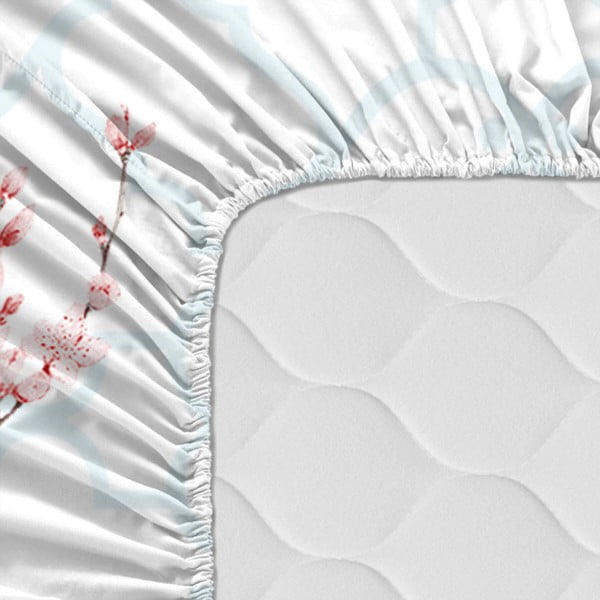 Cearceaf din bumbac Happy Friday Basic Sakura, 140 x 200 cm-image-2