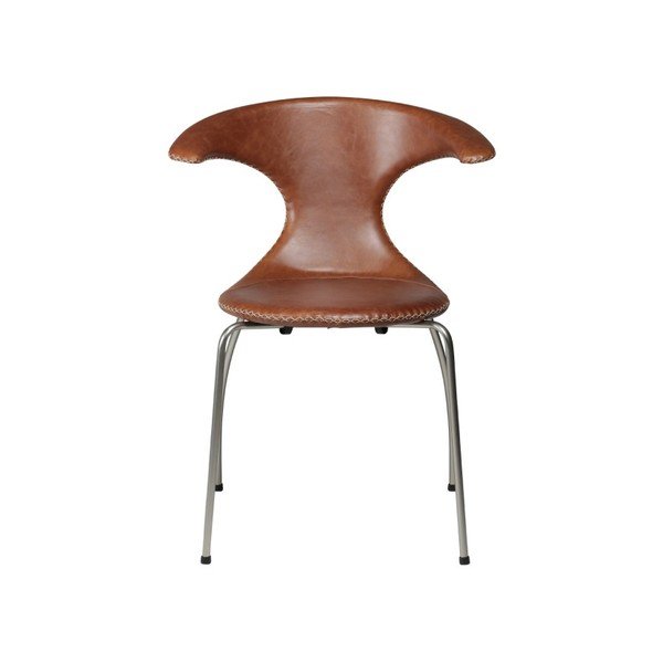 Scaun din piele DAN-FORM Denmark Flair, maro închis-image-1