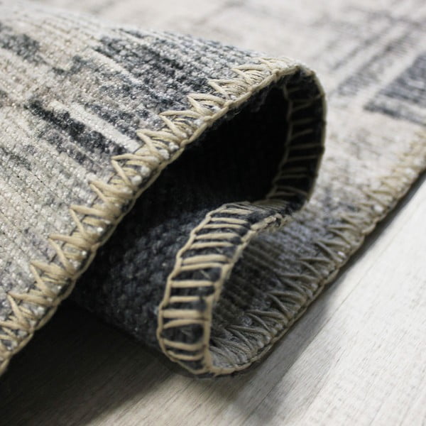 Covor tip traversă gri lavabil 60x230 cm Silas Abstract – Flair Rugs-image-2
