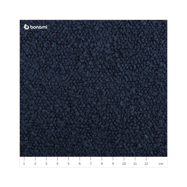 Taburet albastru închis cu tapițerie din stofă bouclé Molino – Micadoni Home-image-4