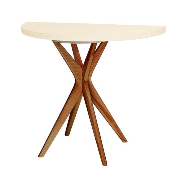 Masă de dining rotundă extensibilă 45x90 cm Jubi – Ragaba