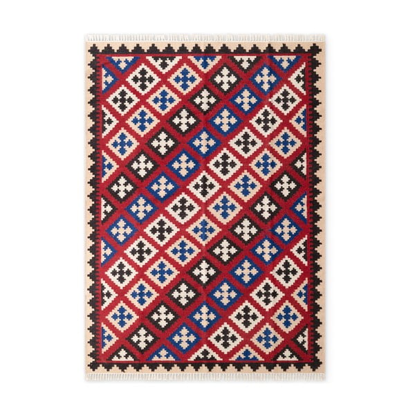 Covor roșu reversibil, țesut manual din lână 120x170 cm Kamal Rami – Nouristan