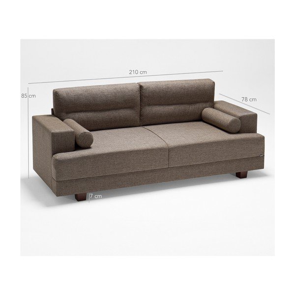 Canapea Balcab Home Charlie, maro-image-1