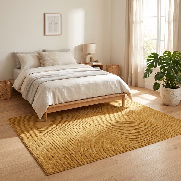 Covor galben ocru 200x290 cm Whirl – ESTE-image-2