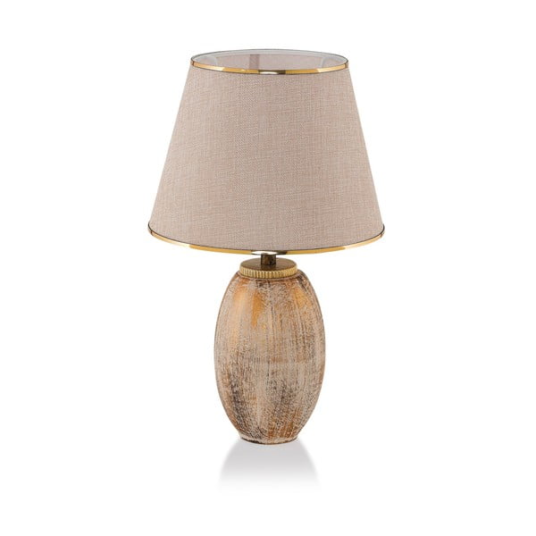 Veioză crem/aurie cu abajur textil (înălțime 50 cm) Yakamoz – Opviq lights-image-2