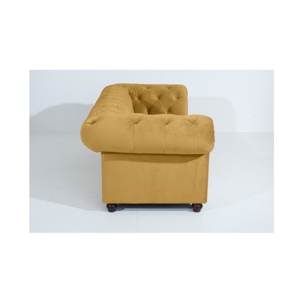 Canapea Max Winzer Orleans Velvet, 216 cm, galben-image-4