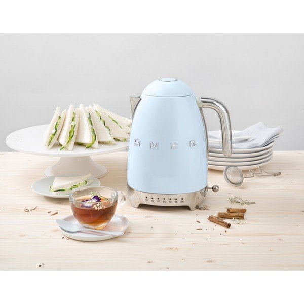 Ceainic electric albastru deschis din oțel inoxidabil 1,7 l Retro Style – SMEG-image-1