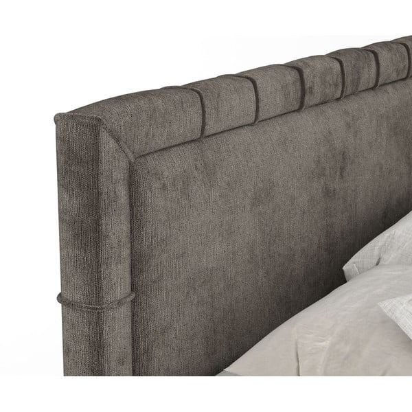 Pat boxspring gri închis cu spațiu de depozitare 160x200 cm Voyage – Maison de Rêve-image-3