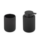 Set de accesorii de baie negru mat din ceramică Belluno – Wenko