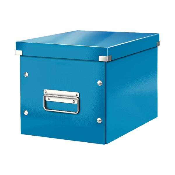 Cutie de depozitare din carton cu capac albastră Click&Store - Leitz