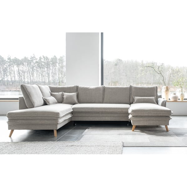 Colțar bej extensibil (cu colț pe partea stângă /în formă de "U") Charming Charlie – Miuform-image-3