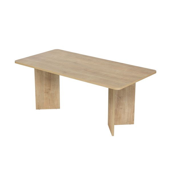 Masă de dining cu aspect de lemn de stejar 90x180 cm Linza – Kalune Design-image-3