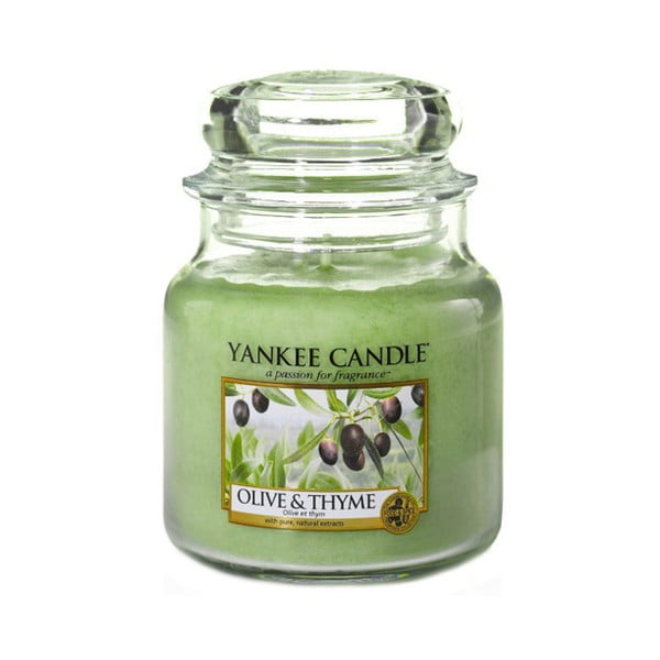 Lumânare parfumată Yankee Candle Olive and Thyme, timp de ardere 65 - 90 ore
