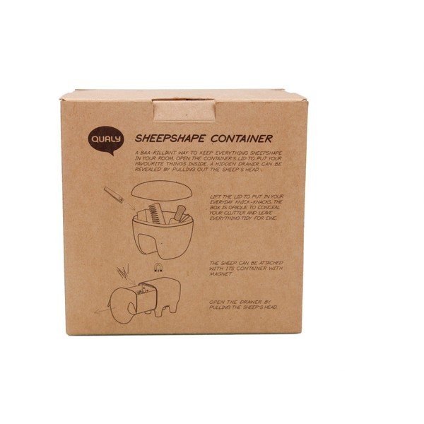 Cutie multifuncțională în formă de oaie Qualy&CO Sheepshape Container, transparent-image-2