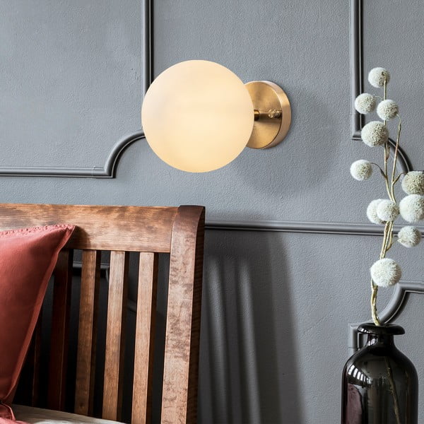 Aplică de perete albă/bronz ø 15 cm Atmaca – Opviq lights-image-4