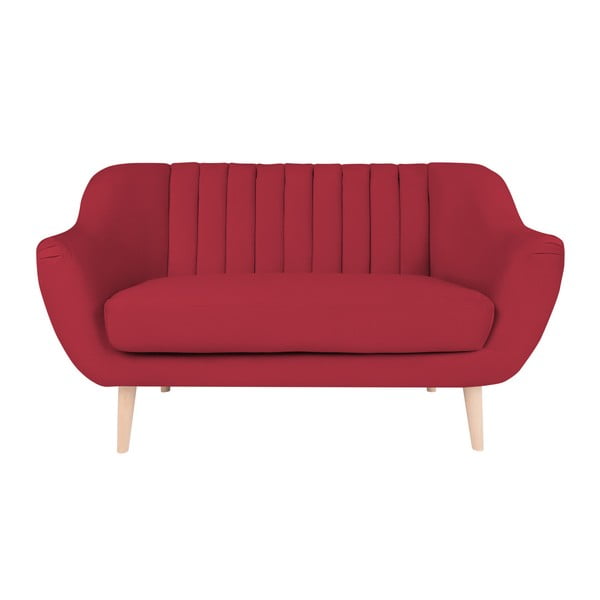 Canapea cu 2 locuri Micadoni Home Vincente, roșu