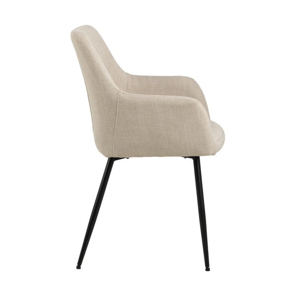 Set de scaune de sufragerie bej cu cotiere 2 buc. tapițat Lizzy – Actona-image-3