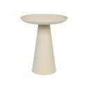 Măsuță auxiliară din aluminiu White Label Ringar, ø 34,5 cm, bej