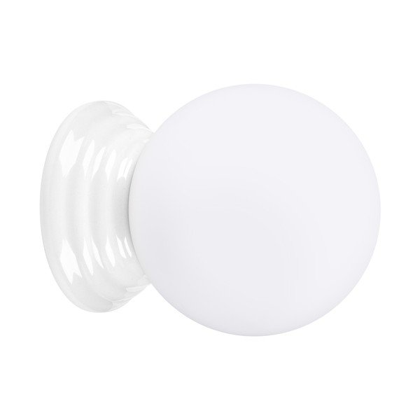 Aplică de perete albă din ceramică ø 12 cm Farsa – Sollux