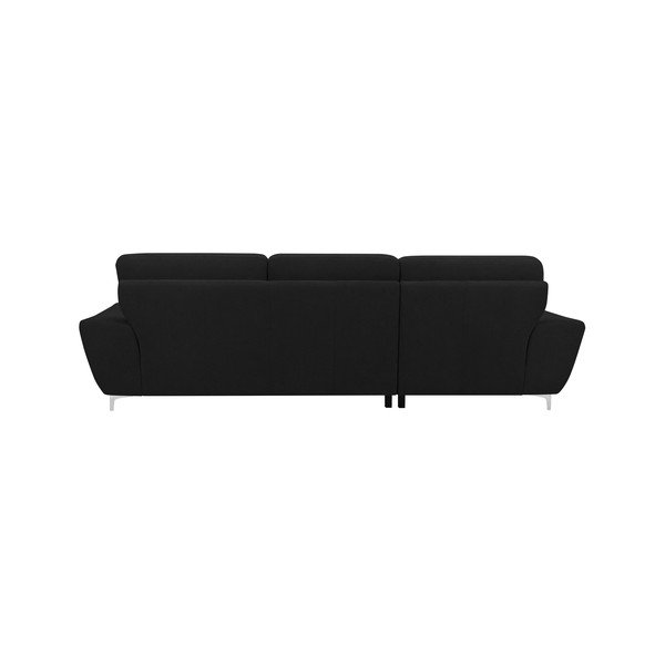 Canapea extensibilă Windsor & Co Sofas Omega, negru, partea dreaptă-image-1
