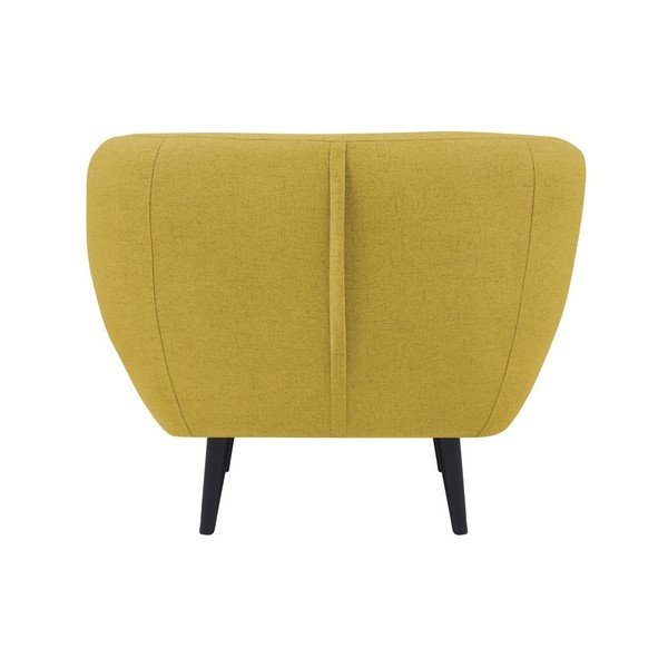 Fotoliu cu picioare maro Mazzini Sofas Piemont, galben-image-1
