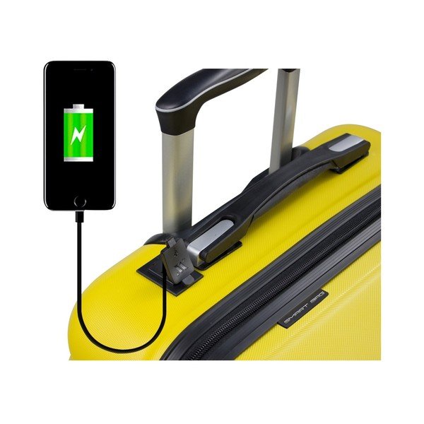 Valiză cu roți și port USB My Valice COLORS RESSNO Large, galben-image-3