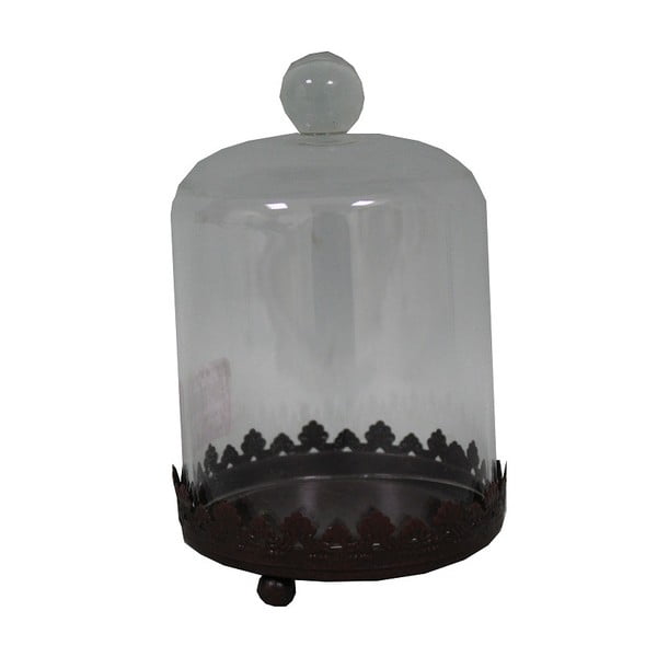 Tavă cu capac din sticlă Antic Line Bell, 13 x 18 cm, negru 