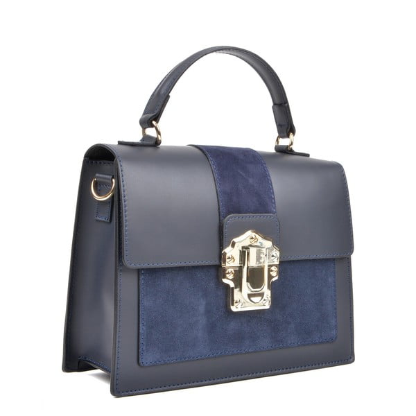 Geantă din piele Isabella Rhea, 22 x 27 cm, albastru închis-image-2