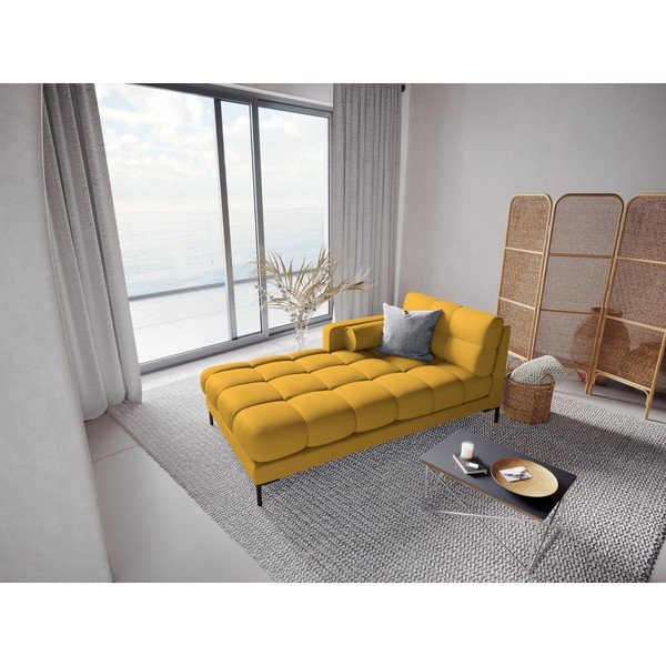 Șezlong divan cu cotieră pe partea stângă Cosmopolitan Design Bali, galben-image-4