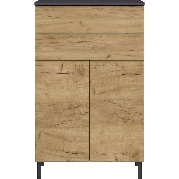 Dulap de baie gri închis cu aspect de stejar 60x97 cm Salinas - Germania