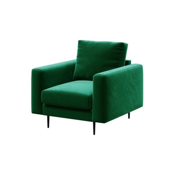 Fotoliu din catifea devichy Levie, verde închis-image-2