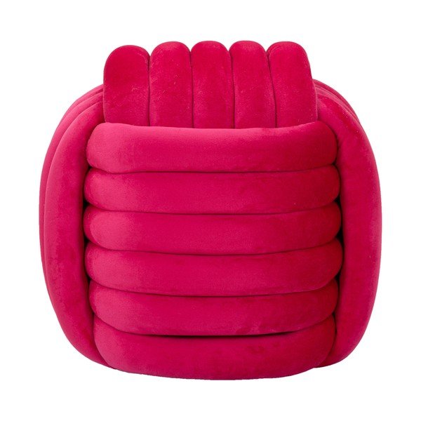 Taburet roz cu tapițerie din catifea Softy – Mauro Ferretti-image-2