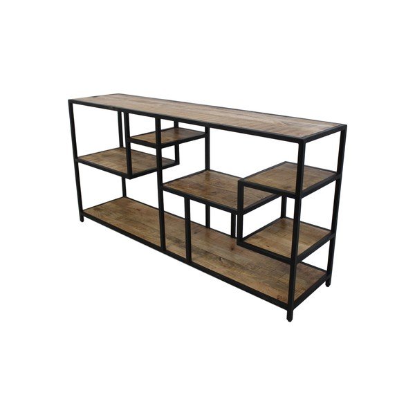 Bibliotecă din lemn de mango HSM collection Levels, 160 x 80 cm-image-1