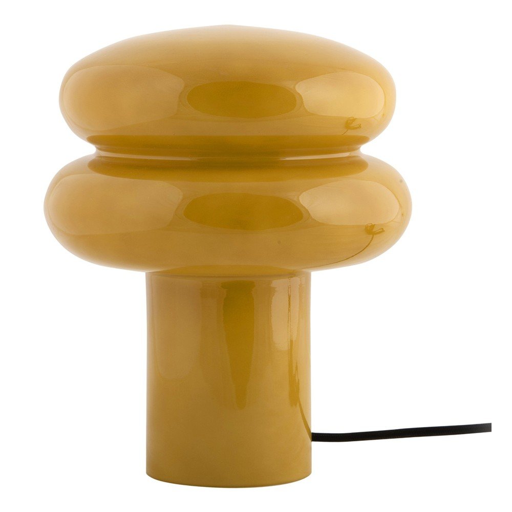 Veioză galben ocru din sticlă (înălțime 24 cm) Incesante – Leitmotiv