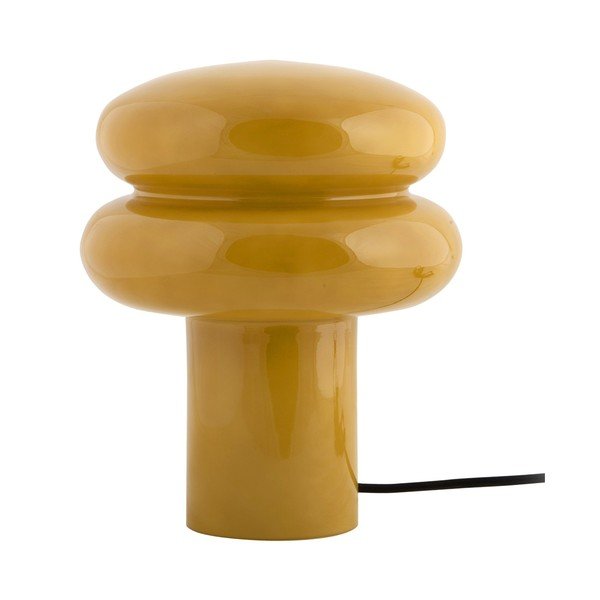 Veioză galben ocru din sticlă (înălțime 24 cm) Incesante – Leitmotiv