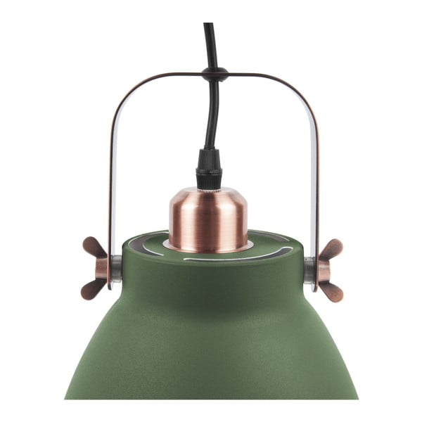 Lustră Leitmotiv Mingle, ⌀ 21 cm, verde cu detalii arămii-image-2