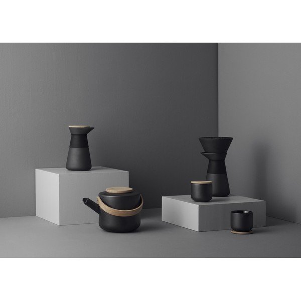 Espressor moka negru din gresie ceramică 600 ml Theo – Stelton-image-3
