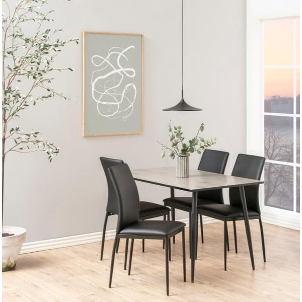 Masă Actona Wilma, 120 x 80 cm, negru - maro-image-1