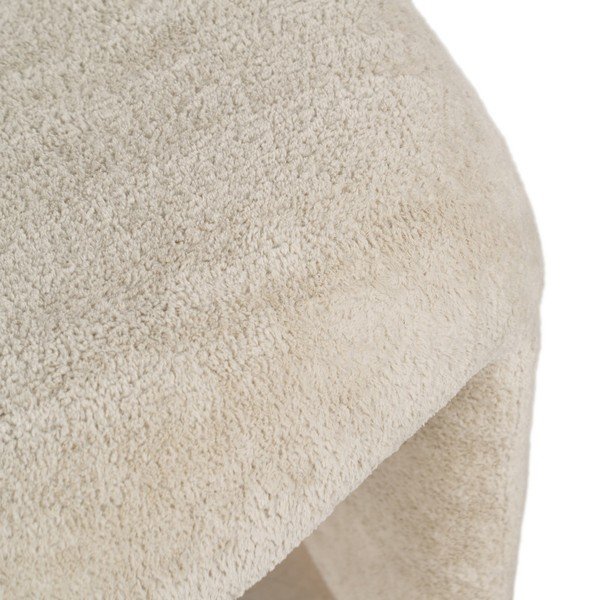 Fotoliu bej cu tapițerie din țesătură bouclé – Ixia-image-4