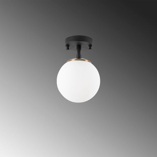 Plafonieră alb-negru cu abajur din sticlă ø 15 cm Atmaca – Opviq lights-image-4