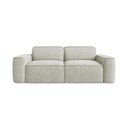 Canapea crem cu tapițerie din chenille 204 cm Omao – Makamii