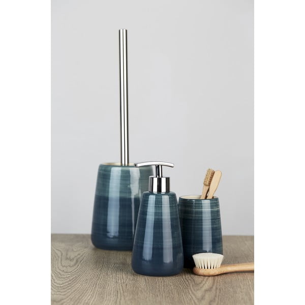 Perie pentru toaletă Wenko Pottery, albastru petrol-image-1