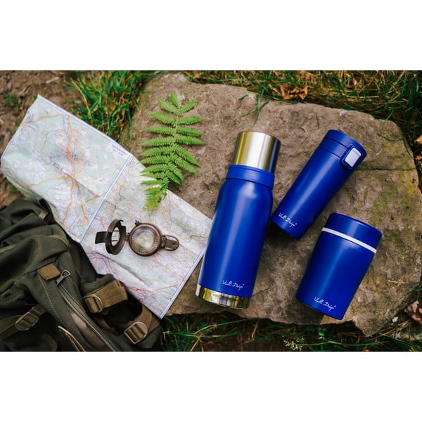 Cană termică Vialli Design Fuori, 400 ml, albastru-închis-image-1