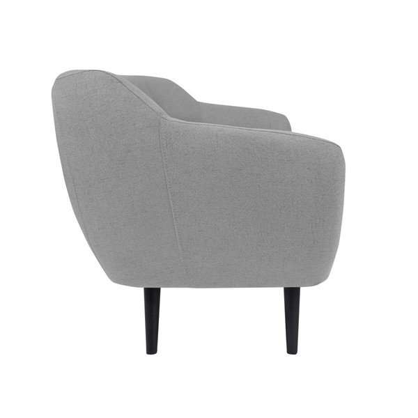 Canapea cu 2 locuri și picioare maro Mazzini Sofas Piemont, gri deschis-image-1